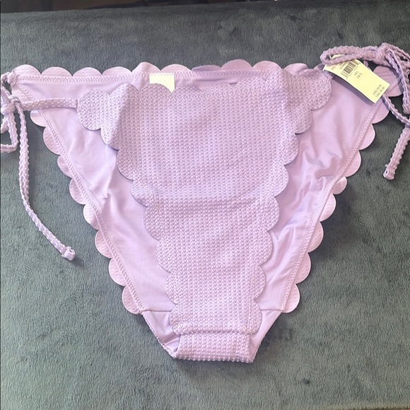 aerie Other - AERIE Purple Textured Bikini Bottom with Side Ties NWT